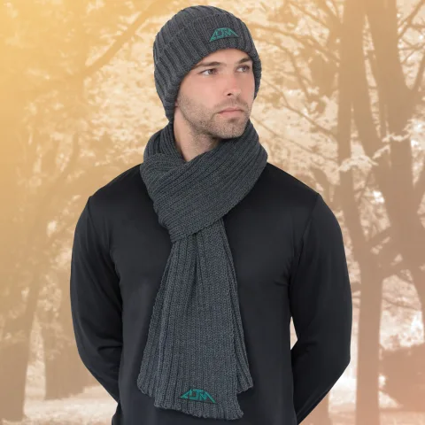 Acrylic - Cuff Toque - Chunky rib knit
