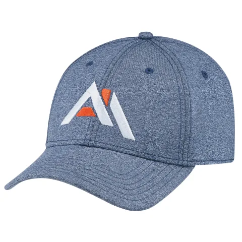 Polyester Heather & Spandex - 6 Panel Constructed Contour (A-Class) - Deluxe buckram laminated front panels with complete Pro-Stitch