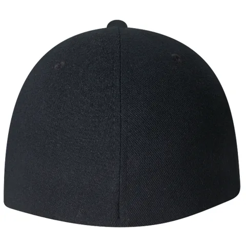 Wool Blend & Spandex - 6 Panel Constructed Contour (A-Class, A-Flex, Youth) - Deluxe buckram laminated front panels with complete Pro-Stitch