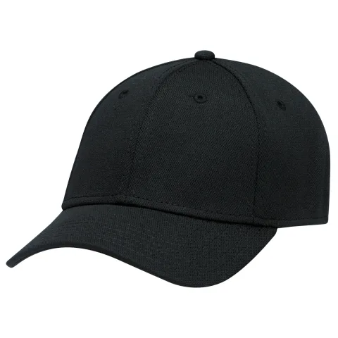 Deluxe Polyester - 6 Panel Constructed Contour (A-Class, A-Flex, Youth) - Deluxe buckram laminated front panels with complete Pro-Stitch
