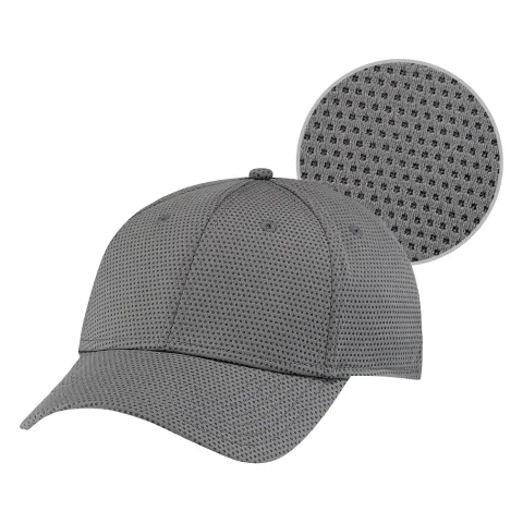 Deluxe Polyester Fused Mesh - 6 Panel Constructed Contour (A-Class, A-Flex, Performance) - Deluxe Buckram laminated front panels with complete Pro-Stitch