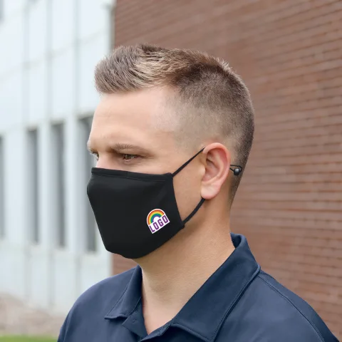 Face Mask - 95% Cotton / 5% Spandex - 3 Layers (2 layers + non-removable polyester filter)