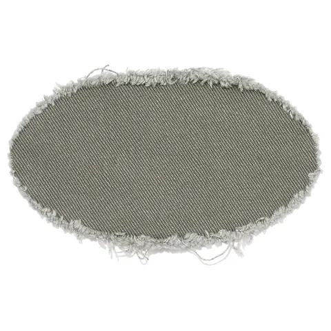 Enzyme Washed Deluxe Chino Twill - Oval frayed patch - Approximate dimensions: