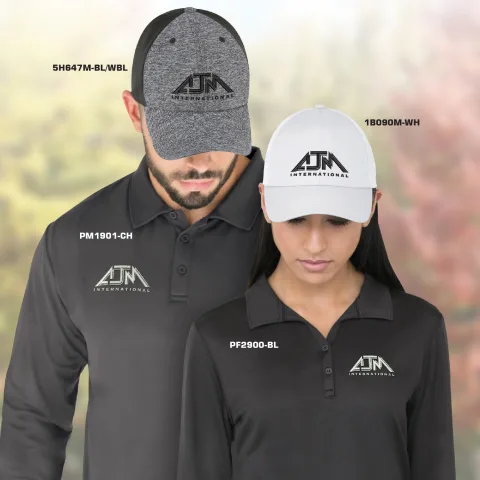 Women's Performance Long Sleeve Polos - 100% Polyester Pique Knit. 155g/m2 - 4.5oz/yd2 - 2 Button Placket